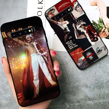 Silikónové Krytie Freddie Mercury pre Samsung Galaxy Note 10 9 8 Plus S10 S10E 5G S9 S8 S7 Plus S6 Okraja Telefónu Prípade
