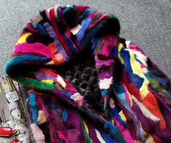 Skutočné noriek, ženská móda, multicolor, farebné bunda, s kapucňou, doprava zdarma 11399