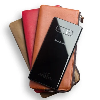 Skutočné Originálne Kožené Peňaženky Puzdro puzdro Pre Samsung Galaxy Note 8 Luxusné Kartu Telefónu Taška Shell Kryt pre Samsung Galaxy Note8