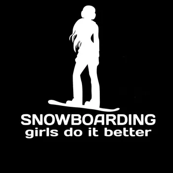 Snowboarding Dievčatá Robiť To Lepšie Holka, Auto Nálepky, Styling Motocykle Nárazníka Prenosný obal Škrabance Odtlačkový Príslušenstvo KK15*15 cm 5562