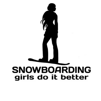 Snowboarding Dievčatá Robiť To Lepšie Holka, Auto Nálepky, Styling Motocykle Nárazníka Prenosný obal Škrabance Odtlačkový Príslušenstvo KK15*15 cm