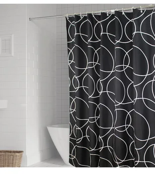 Sprchové Závesy s Háčikmi Kúpeľňa Opony Geometrie Vzor Frabic Nepremokavé Polyesterové Domov Textilné Dekoratívne