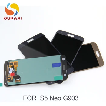 Super AMOLED Dotykový LCD Displej pre Samsung Galaxy S5 NEO S5NEO G903 SM-G903F Displej Digitalizátorom. Zhromaždenie Testované