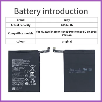 Suqy HB396689ECW Akumulátor Batéria pre Huawei Mate 9 Mate9 Pro Česť 8C Y9 2018 Verzia Batterie Telefón Opravy Nástroje, mobilné telefóny 3234