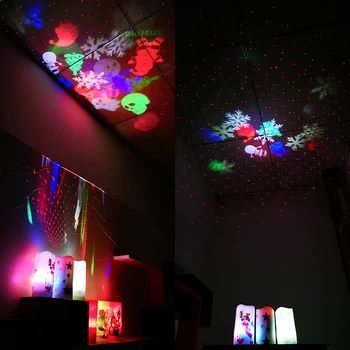 Sviečka Tvar Snehuliak Projektor Vianočné LED Premietacie Lampy, Nočné Svetlo Dar pre Detský Domov Strán Ozdoby Romantický Fun Decor