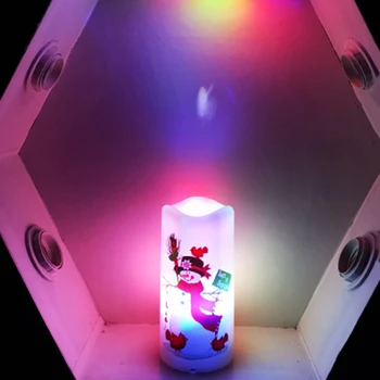 Sviečka Tvar Snehuliak Projektor Vianočné LED Premietacie Lampy, Nočné Svetlo Dar pre Detský Domov Strán Ozdoby Romantický Fun Decor