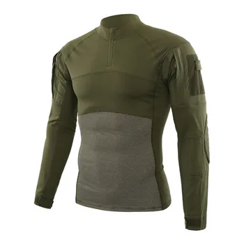 Taktické Armády Bojové Tričko Mužov Vojenskej Dlhý Rukáv T Shirt Priedušnej Bavlny Multicam Paintball Airsoft Jednotné Outwear