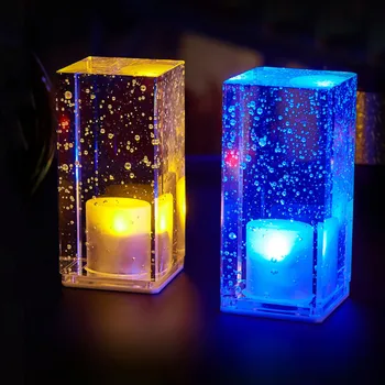 Thrisdar LED Nočné Lampy Modernej Reštaurácie Večera sviečkach Nabíjateľná Tvorivé Bar Hotel bar KTV Kaviareň Dekor Tabuľka Svetlo