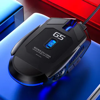 Tichý Káblové Gaming Mouse 4-Rýchlosť priameho DPI, 6 Tlačidiel RGB LED USB Počítača Zvuk Myši pre PC, Notebook Office Home Optické Vysokej Kvality 66975