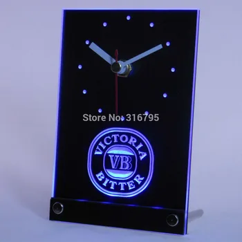 Tnc0123 Victoria Horkú VB Pivo 3D LED Tabuľka Stôl Hodiny