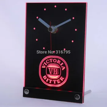 Tnc0123 Victoria Horkú VB Pivo 3D LED Tabuľka Stôl Hodiny