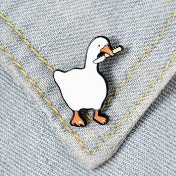 Trendy Pin Biele Malé Swan Brošňa Odznak Brošňa Taška Oblečenie Klopě pin Cartoon Zvierat Darček pre Ženy, Mužov Priateľmi