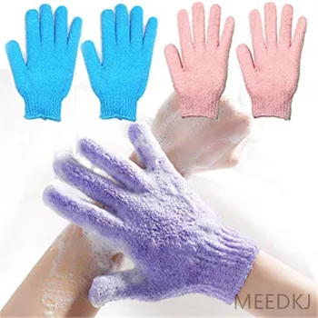 Trenie uterák magic exfoliačný rub-free elastické silné trenie blato päť prstov kúpanie rukavice masáž a peeling tela