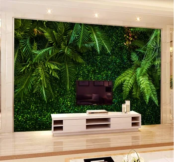 Tropický prales leaf green interiérové tapety, TV joj vlastné nástenné 8D nepremokavé stenu handričkou 62508