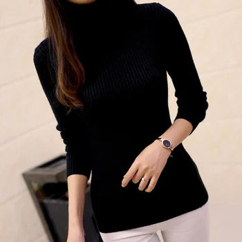 Turtlenecks ženy pulóver kórejský sveter žena zimné top ženy zime okolo krku svetre Pulóver sveter pre ženy sweter