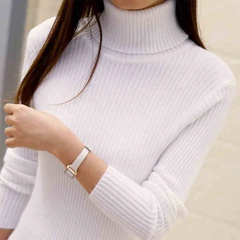 Turtlenecks ženy pulóver kórejský sveter žena zimné top ženy zime okolo krku svetre Pulóver sveter pre ženy sweter
