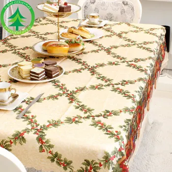 Tvorivé Vianočné stolové dekorácie vytlačené obrus Vianočný ploche dekorácie dodávky stolové vlajky 150*180 cm