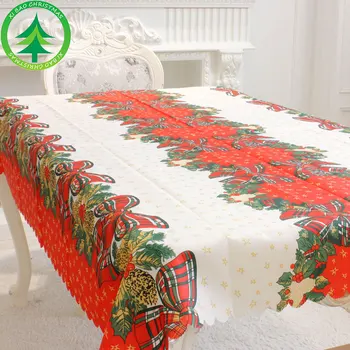 Tvorivé Vianočné stolové dekorácie vytlačené obrus Vianočný ploche dekorácie dodávky stolové vlajky 150*180 cm