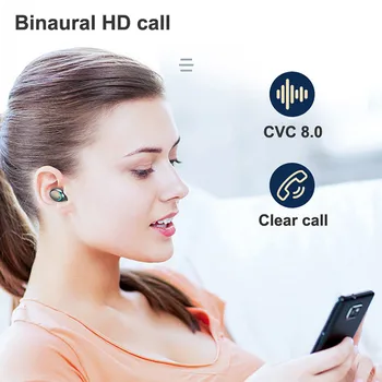 TWS Bluetooth 5.0 Slúchadlá Fitness, Športové Bezdrôtové Slúchadlá LED Displej 8D HIFI Stereo Slúchadlá Odtlačkov prstov Dotyk Plnenie Prípade