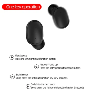 TWS Slúchadlá Bezdrôtová 5.0 Športové Slúchadlá Mini Slúchadlá S Mikrofónom Plnenie Box Sport Bluetooth Slúchadlá Pre Smart Telefón