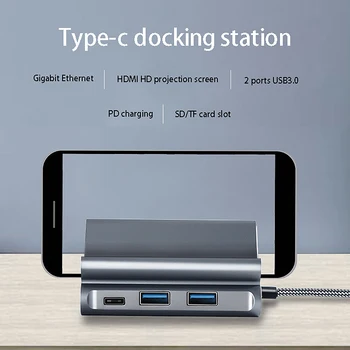Typ C HUB Dokovacej Stanice, USB-C, HDMI Dock Adaptér Vertikálne Základňa s Držiakom 28882