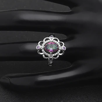 UFOORO snubné prstene pre ženy s Jedinečným dizajnom jemné kvetinové lesklé zirkón krúžok jednoduché módy najlepšie priateľky darček dropshipping 21008