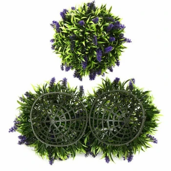 Umelé Fialová Levandule Zavesené Topiary Loptu Kvetu Rastlín Dekor Kôš Hrniec 30 cm 14744