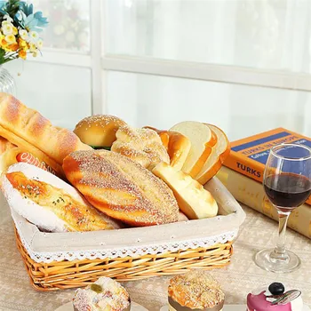 Umelé potravinárske rozmliaždeniu Chlieb Simulačný Model Plátok Mäkký Chlieb Falošné Cake Bakery Fotografie rekvizity Dekor Plátok Mäkký Chlieb