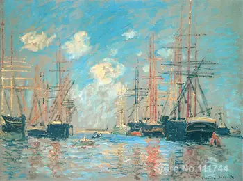 Umenie dar Mora, Prístav v Amsterdame Claude Monet olejomalieb Ručné Vysokej Kvality