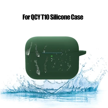 Umývateľný Silikónový Ochranný Kryt Plášťa Anti-jeseň Slúchadlá Prípade QCY T10 Bluetooth Slúchadlo Príslušenstvo