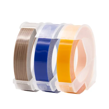 UniPlus 3PK 9 mm PVC nálepky Pásky 3D Razba Kompatibilnú Tlačiareň štítkov Dymo 3D Motex E101 Label Maker Stroj Pásky do Písacích strojov
