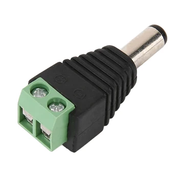 Univerzálny 10pcs/pack Black & Zelený Muž DC Napájací Konektor Plug Adaptéry Pre KAMEROVÝ Systém 4x1x0.5cm