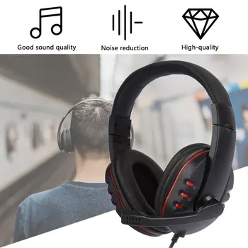 Univerzálny Prenosný Počítač PC káblové Slúchadlá Stereo Hudby Gaming Headset Čelenka S Mikrofón Mic Slúchadlá 3,5 mm Jack 38230