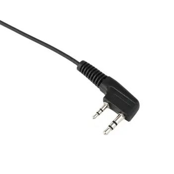 Unversal Kenwood 2 Pin Mic Headset Slúchadla Slúchadlo Kučeravé Káblové Rádio Black Bežné Slúchadlá Ucho Káblové Elektrostatické