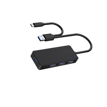 USB 3.0 Hub, 4 Port Ultra-Slim Údaje USB Hub s 2 Spôsob Kábel USB Typ-c, USB 3.0 2195
