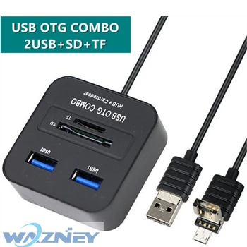 USB 3.1 Typu C, USB-C Viaceré 2 Port HUB TF SD Kariet Adaptéra usb otg combo 2usb+sd+