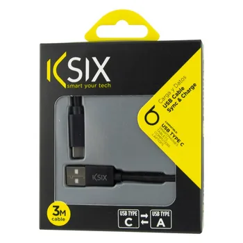 USB-C Kábel USB 3 m, Čierna 39009