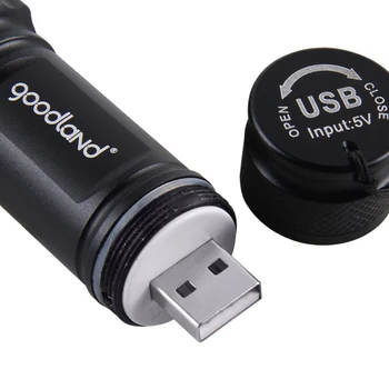 USB LED Baterka Rechargeble LED Baterkou 18650 Taktická Baterka T6 Silný Vodotesné Mini 3 režimy Zoomovateľnom pre Kempovanie