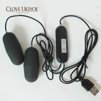 USB Powered Duálne Vibrácie Skok Vajec, Sexuálne Hračky, G-spot Stimulácia AV Masér Nepremokavé Dvojitý Skok Vajcia Sex Produkty pre Ženy
