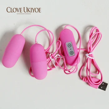 USB Powered Duálne Vibrácie Skok Vajec, Sexuálne Hračky, G-spot Stimulácia AV Masér Nepremokavé Dvojitý Skok Vajcia Sex Produkty pre Ženy
