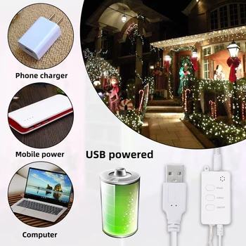 USB, Smart Vianočný Stromček Víla, Svetlá, Vianočné Dekorácie Pre Spálne Svetlá Vlastné LED Reťazec Svetlá Aplikáciu Diaľkové Ovládanie Svetla