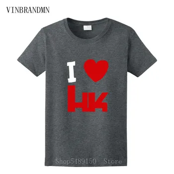 Valentína HK Logo Milujem Hong Kong Lumbálna T-Shirt Mužov Vlastenectvo HK Bauhinia Tričko Bežné Čínske DNA, T Košele Camisetas