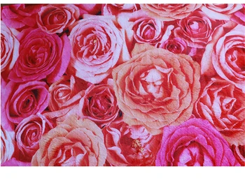 Valentína Spálňa Oblasti Koberec 3D Okvetné Lístky ruží Koberec Rohožky Crystal Velvet Non-slip Chodby, Kuchyne Domov Koberec pre Obývacia Izba