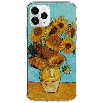 Van Gogh Olejové Maľby Monet olejomaľba Telefón puzdro Pre iPhone 12 11Pro XS MAX XR 7 8 6 Plus 5 5S SE 12 mini SE2 773