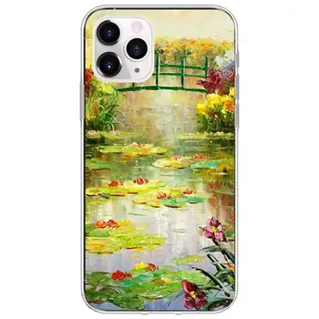 Van Gogh Olejové Maľby Monet olejomaľba Telefón puzdro Pre iPhone 12 11Pro XS MAX XR 7 8 6 Plus 5 5S SE 12 mini SE2