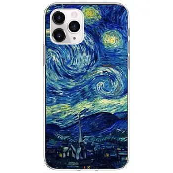 Van Gogh Olejové Maľby Monet olejomaľba Telefón puzdro Pre iPhone 12 11Pro XS MAX XR 7 8 6 Plus 5 5S SE 12 mini SE2