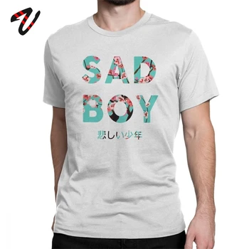 Vaporwave Smutný Chlapec, T Košele pre Mužov, Arizona Ľadový Čaj Estetické Tlač Topy Novinka T-Shirt Posádky Krku Tees