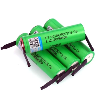 VariCore VTC6 3,7 V 3000 mAh 18650 Li-ion Nabíjateľnú Batériu 30A Absolutórium za US18650VTC6 batérie + DIY Nikel Listov