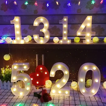 Vcamm Čísla 0-9 Led Nočné Svetlo Dovolenku Svetlá Na Čítanie Pre Domáci Klub Dekorácie Vianočné Sviatky / Výročia Stolná Lampa