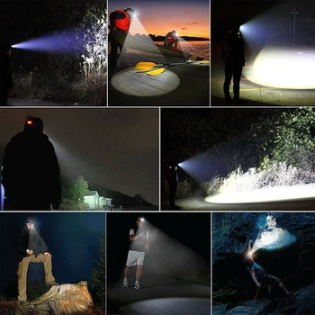 Vedúci Svetlo T6 Taktické Svetlomet Zoomovateľnom Vonkajšie Nepremokavé Kempovanie Turistika Nočný Rybolov Ľahké Cyklistické Príslušenstvo Nabíjateľná 10782